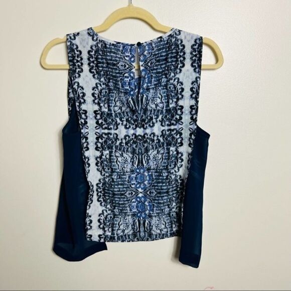 1.STATE Blue Printed Side Panel Tank Top and Matching Shorts Set Size Small - Picture 10 of 16